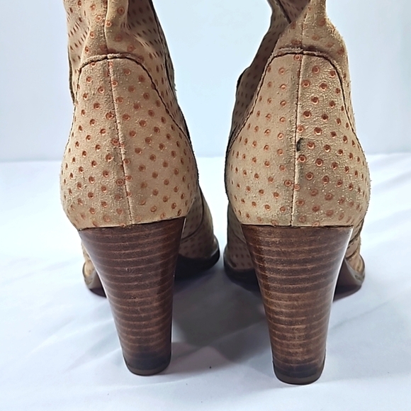 Born polkadot Tan Suede Boots Size 10 - Picture 4 of 11